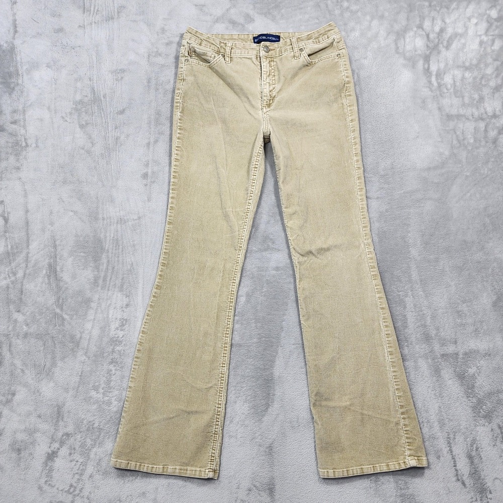 Vitnage BandolinoBlu Pants Womens 10 Beige Corduroy Bootcut Khaki Stretch Casual
